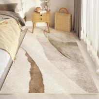 Simple Bedside Carpet Nordic Non-slip Cloakroom Rug Moroccan Retro Rugs for Bedroom Large Area Carpets for Living Room 1p40x60x1cm beige