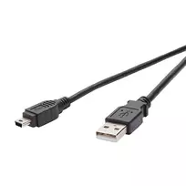 Vivanco VVITUSBMINI18MMK USB 2.0 A–Mini-B laidas, 1,8 m, juodas