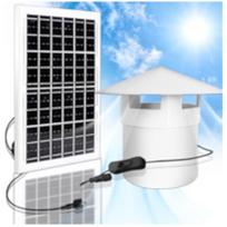32W saulės energija maitinamas stogo ventiliatorius su 10 colių stogo anga - IP68 vandeniui atspari „pasidaryk pats“ vėdinimo sistema karščiui mažinti type 1