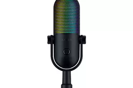 RAZER Seiren V3 Chroma 32 bit DSP USB kondensatorinis mikrofonas su RGB apšvietimu - juoda