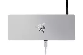 Razer Thunderbolt 4 Dock Mercury Chroma - 10-in-1 doko stotis su RGB apšvietimu, 90W galios tiekimu, 8K/5K ekrano palaikymu, Gigabit Ethernet, UHS-II SD kortelių skaitytuvu, 3x Thunderbolt 4, 3x USB-A, aliuminio korpusu