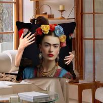 F-Frida K-Kahloes meno pagalvės užvalkalas Pagalvės užvalkalas Svetainės Sofos Namų Dekoras Peach skin 35*35(CM)-1Pcs