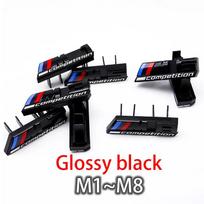 BACR1 For BMW ABS Car Front Grille Emblem M1 M2 M3 M4 M5 M6 M7 X1 X2 X3 X4 X5 X6 X7 For BMW M Competition LOGO Decor Car Styling Acces M3 black