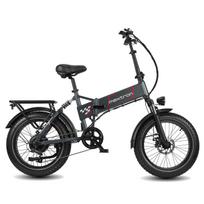 Maxtrun Polaris Sulankstomas Elektrinis Dviratis su Storomis Padangomis 500W Variklis 48V13AH Baterija 20 Colių Visureigio Padangos 45KM Maksimalus Nuotolis 120KG Apkrova Elektrinis Dviratis pilka