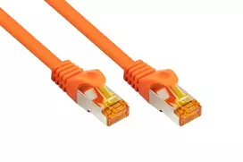 Kabelmeister Cat.7 S/FTP tinklo kabelis, RJ45, TPE, be halogenų, oranžinis, 2m