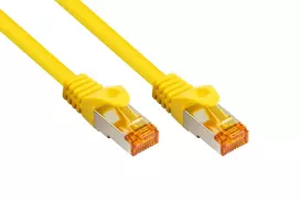 Kabelmeister RJ45 tinklo kabelis Cat.7 S/FTP, TPE apvalkalas, be halogenų, geltonas, 1,5 m