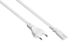 Kabelmeister Euro maitinimo laidas Europlug Type C į C7/Euro 8 lizdą, baltas, 0,75mm², 0,75m