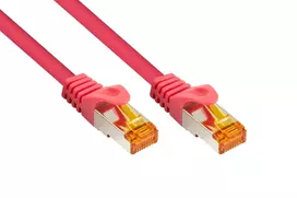 Kabelmeister RJ45 tinklo kabelis Cat.7 S/FTP, TPE apvalkalas, be halogenų, purpurinės spalvos, 0,25 m