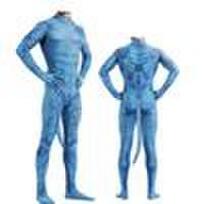 Halloween Anime Avatar 2 Unisex Cosplay Jumpsuit Children L-120 blue