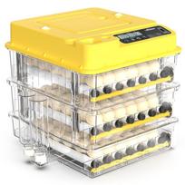 Automatinis kiaušinių inkubatorius: 24-288 kiaušinių talpa, automatinis vandens papildymas ir vieno mygtuko kiaušinių tikrinimas 88 Eggs Set TW-88 yellow
