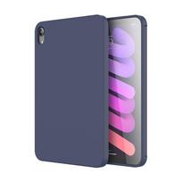 for iPad Mini 6 7 8.3'' Liquid Silicone Case Shockproof Full Cover Shell for Apple iPad Air 4 Air 5 10.2 9th 8th Case Pro11 12.9 for ipad pro11 2024 tamsiai mėlyna