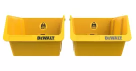 DEWALT DWST82813-1 TSTAK įrankių laikymo dėžė dvigubas paketas – 2x 14L sudedamos plastikinės dėžės, juodos/geltonos