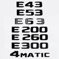 3D ABS Automobilio Galinės Bagazinės Raidės Emblema Ženklelis Lipdukas Mercedes Benz E Klasės E200 E220 E250 E300 E350 E220d E350e W212 W213 E220 black
