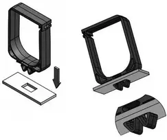 IT-BUDGET kabelių tvarkymo laikiklis, plastikinis - HxW 60 x 40 mm - spragtelėjimo tvirtinimas 19 inch lygyje - juodas (01900651010)