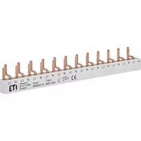 ETI 002921150 izoliuota kaištinė šyna SKN0021/10, skirta ETIMAT 1N, KZS 1M, 1 polių, 10 modulių, 63 A