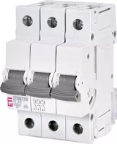 ETI ETIMAT P10 3 polių B25 25A 10kA automatinis jungiklis, 415V AC/DC