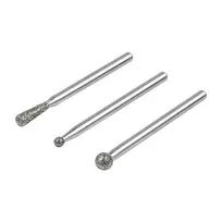 Wolfcraft 5988000 deimantinių šlifavimo antgalių rinkinys, rutulinis ir kūginis, 3 dalių
