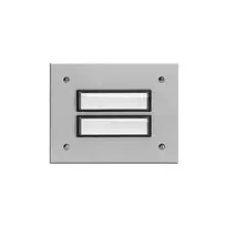Grothe ETA 802 EV1 lygio plokštė 95x95mm anoduotas aliuminis sidabrinės spalvos modulinėms durų stotims 55802