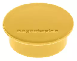 Magnetoplan Discofix apvalus magnetas geltonas, kieto ferito šerdis, 2,2 kg laikymo jėga 1662002