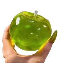 Apple Formuojamas Streso Kamuoliukas Kokoso Aliejus Minkštas Skaidrus Obuolys Neatsokantis Suspaudžiamas Kamuoliukas ASMR Sensorinis Žaislas Streso Malšinimo Žaislas green