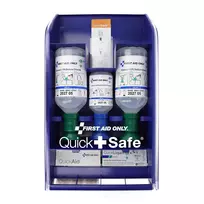 First Aid Only Quick+ Safe DIN EN 15154-4 pirmosios pagalbos dėžutė, mėlyna, tvirtinama prie sienos, ABS plastikas, DIN 13157 komplektacija P-44026 00