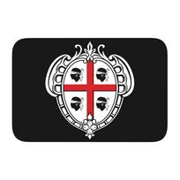Custom Coat Of Arms Of Sardinia Flag Doormat Anti-Slip Entrance Kitchen Bath Door Floor Mat Italy Sardegna Garden Carpet Rug 40cm x 60cm red