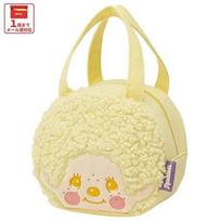 New Monchhichi Cartoon Cute Plush Handbag, Portable Makeup Storage Bag, Student Work Lunch Box Bag, Gift Peripherals beige