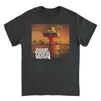 GORILLAZ Plastic Beach Artwork Mens T Shirt Black Officially Licensed Unisex T-Shirt XXXL brown