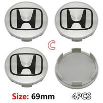4 vnt. ABS automobilio ratlankio centrinės dalies dangtelis 58mm 69mm Ratlankio stebulės apsauga nuo dulkių Emblema Honda Accord CRV XRV Civic Odyssey Acces
