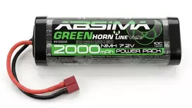 Absima Greenhorn NiMH baterijų paketas 7.2V 2000mAh T-Plug Softcase RC modeliams