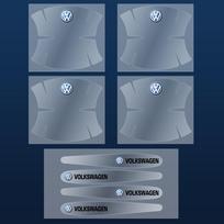 4/8 vnt. Automobilio durų rankenėlių skaidri lipdukas Apsauginė plėvelė Decal Volkswagen VW R GTI Golf Passat b6 Tiguan Polo T-ROC Arteon