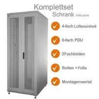 IT-BUDGET 19 inch serverinė spinta SRK komplektas 42U 800x1000mm perforuotos dvigubos durys šviesiai pilka 90ITB19SRK42810DTG