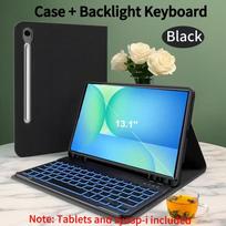 Dėklas, skirtas Samsung Galaxy Tab S10 FE Plus 13.1 colio, SM-X620/626B, Samsung Tab S10 FE+ 13.1, su nuimamu Bluetooth klaviatūros dangteliu S10FE Plus 13.1in&Russian blue