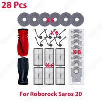 Roborock Saros 20 Priedai Ritininis Pagrindinis Šepetys Šoninis Šepetys Filtro Šluostė Dulkių Maišelis Robotinio Dulkių Siurblio Atsarginė Dalis Set C
