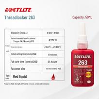 Aukštos temperatūros ir aliejui atsparus sriegių fiksatorius-klijai 262 (Suderinama su 222, 242, 243, 245, 263, 270, 271, 272) High-Strength Oil Resistant