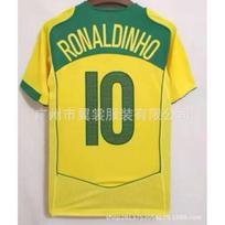 2004 Brazilijos Retro Futbolo Marškinėliai Vyrams Moterims Trumpomis Rankovėmis Futbolo Marškiniai Ronaldo Ronaldinho Kaka Gerbėjų Leidimas Medium