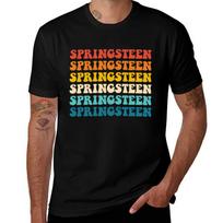 Springsteen Vintage Groovy Retro Vintage Boss Co T-Shirt Street Casual Tee Shirt XXXL brown