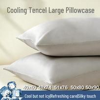 Extra Large Tencel & Ice Silk Pillowcase 50x80cm - Hotel Quality 50cm x 90cm