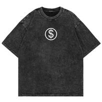 Medvilniniai Vintažiniai Skalbti Slayyyter WORT MERGINA AMERIKOJE Marškinėliai Unisex Moteriški Retro Grafiti Šaunūs Laisvi Rūgštinio Plovimo Marškinėliai 4XL black