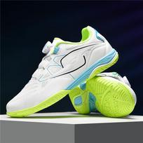 2026 Professional Table Tennis Shoes: Breathable, Wear-Resistant, High-End Competition Shoes with Rotary Buckle for Men & Women 39 white