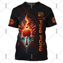 Table Tennis T Shirt For Men Clothes Quick Dry Ping Pong Short Sleeve O Neck T-Shirts Summer Sports Custom Name Tee Top Male 5XL black