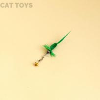 Spiky Worm Teaser: Insect & Feather Replacement for Cat Entertainment & Boredom Relief beige