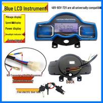 Universal Electric Tricycle LCD Dashboard: 48V/60V/72V Speedometer & Battery Meter.