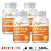 Coolkin Vitaminas D3 50 000 TV Kapsulės (120 skaičius) – Kasdienė sveikatos palaikymo programa 120*4
