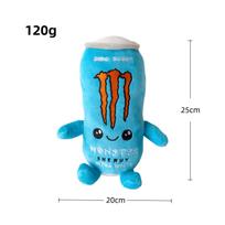 Naujas mielas Monster Energy skardinės pliušinis žaislas Simuliuojama energetinio gėrimo skardinė Kimštas lėlė Mielas animacinis gėrimo figūrėlė Namų sofos dekoras Kolekcionuojama dovana gerbėjams 25cm