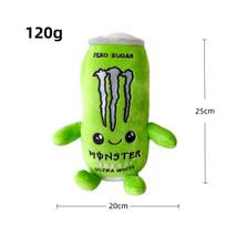 Naujas mielas Monster Energy skardinės pliušinis žaislas Simuliuojama energetinio gėrimo skardinė Kimštas lėlė Mielas animacinis gėrimo figūrėlė Namų sofos dekoras Kolekcionuojama dovana gerbėjams 25cm
