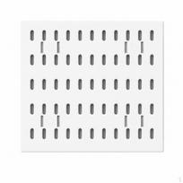 Sieninė perforuota lentyna organizatorius, 4 dalių perforuota lenta įrankių organizatorius rankdarbių kambariams, stalui, darbo vietai ivory Small Square Board 19.5*22cm gray