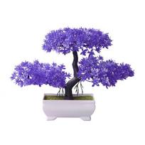 Bonsai medis Lengvas parduotuvei Išskirtinis svetingas pušies bonsai Mažos pušies formos Plastikinis purple