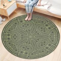 Bohemiškas Etninis Apvalus Kilimas Svetainei Miegamajam Lovos Kilimas Paprastas Plaunamas Neslystantis Kilimėlis Kompiuterio Kėdės Kilimėlis Alfombra 40cm