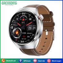 2026 WATCH 4 Pro Išmanusis laikrodis Vyrams 360*360 AMOLED Ekranas GPS Sekimas Širdies Ritmo Stebėjimas Bluetooth Skambutis IP67 Atsparus Vandeniui Išmanusis Laikrodis black